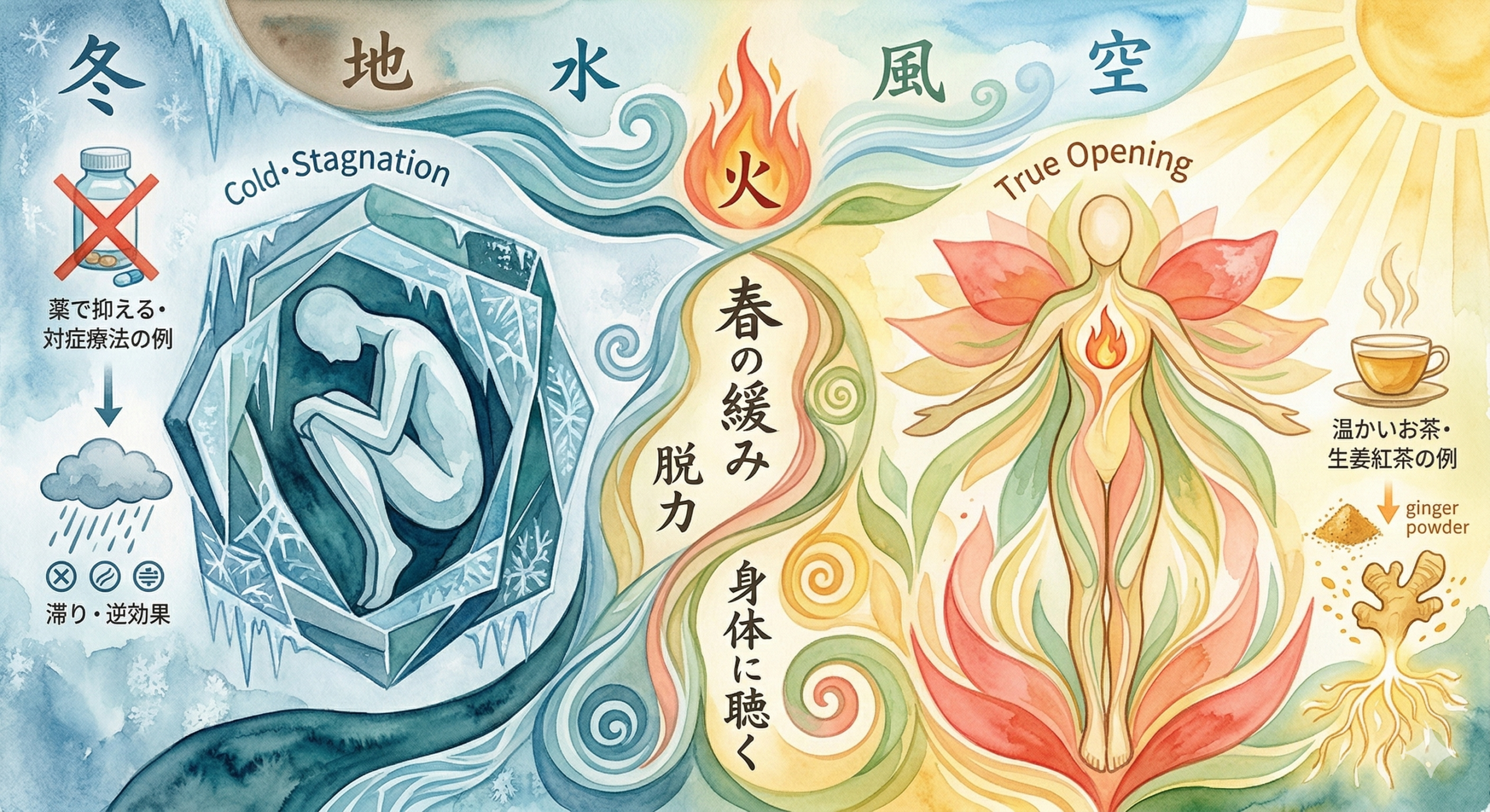 春の不調は「内なる氷」が溶け出すサイン。冷えを去り、心身をUnfoldingする養生法